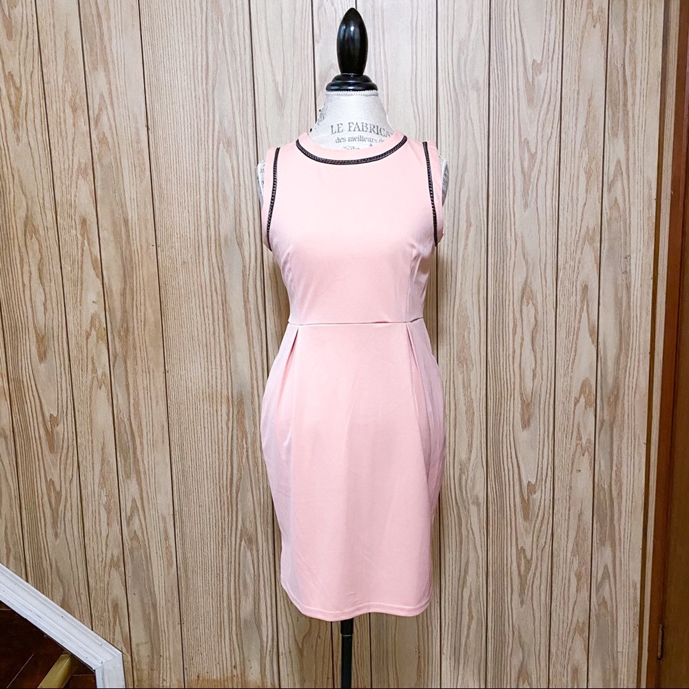 Costa Blanca Pencil Midi Dress in Blush Pink